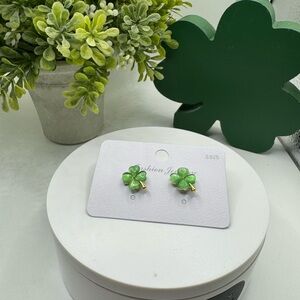 S925 Four Leaf Clover Earrings NEW‎